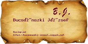 Bucsánszki József névjegykártya
